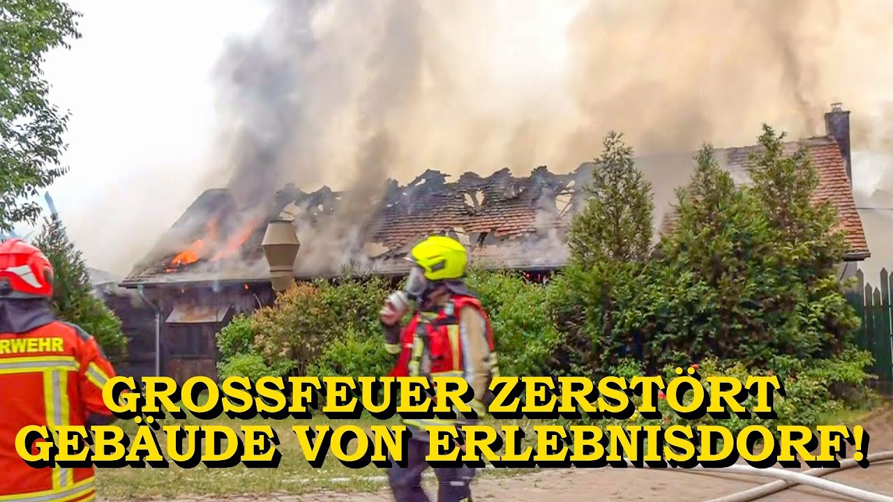 +++ GROSSBRAND ZERSTÖRT MEHRERE GEBÄUDE +++ KARLS ERDBEERHOF in FLAMMEN | FEUERWEHR | GROSSEINSATZ