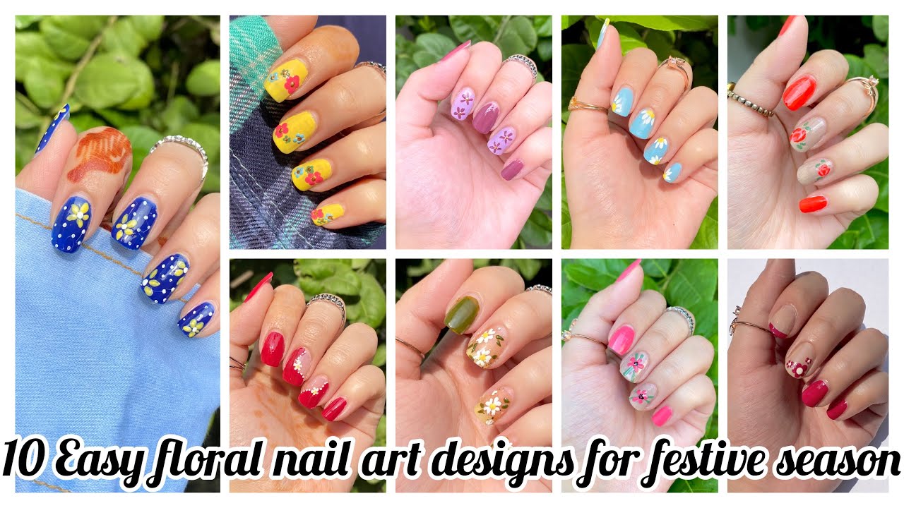 Easy floral nail art designs without tools || Nail art compilation 2022
