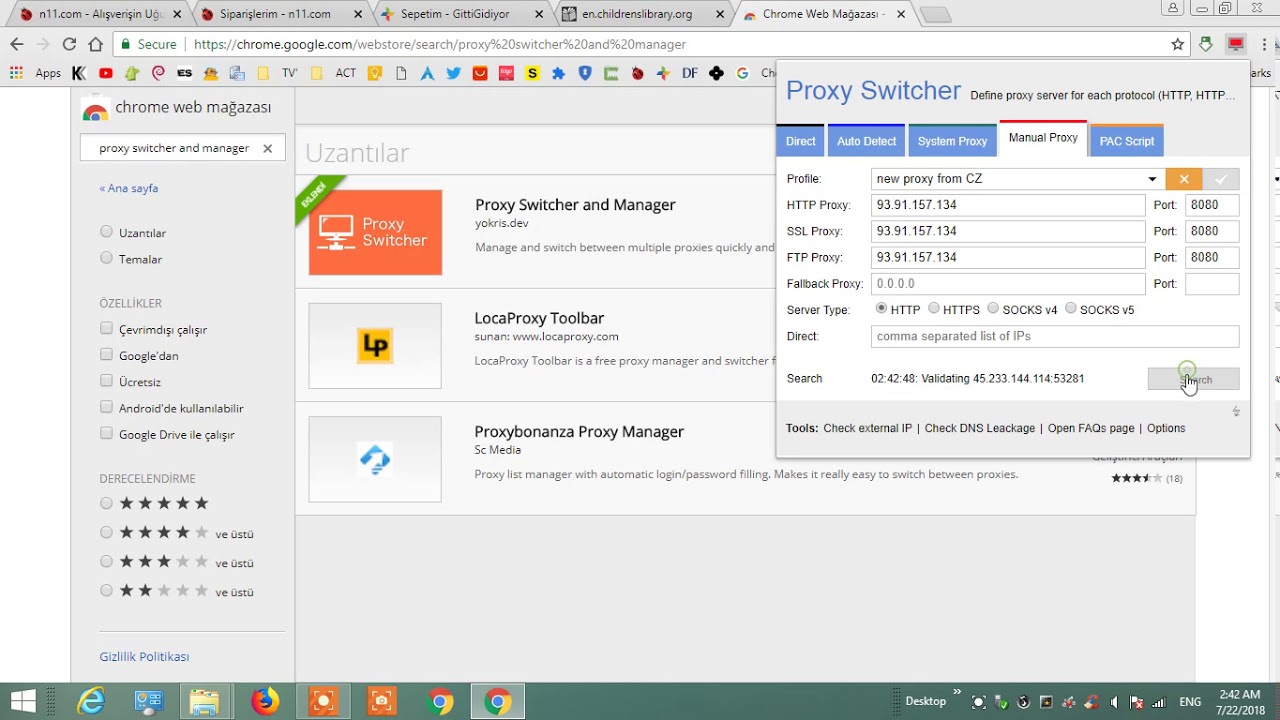 proxy switcher manager