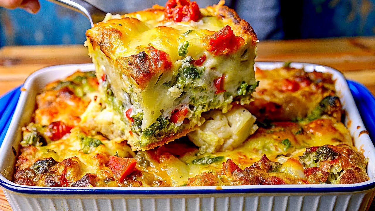 Just pour egg over cauliflower, and the result will be amazing!