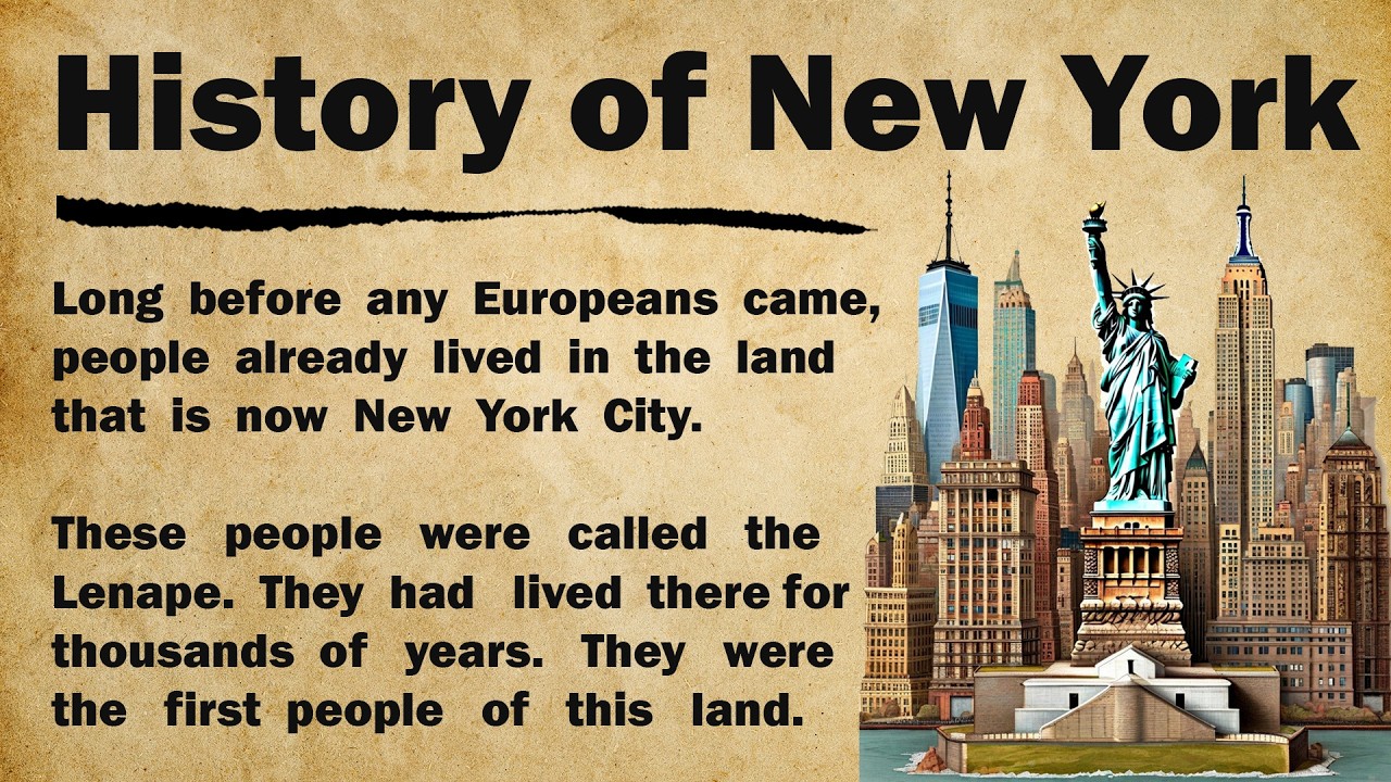 The History of New York City 🗽 || Learn English Through Story Level 3 Graded Reader 🎧📚