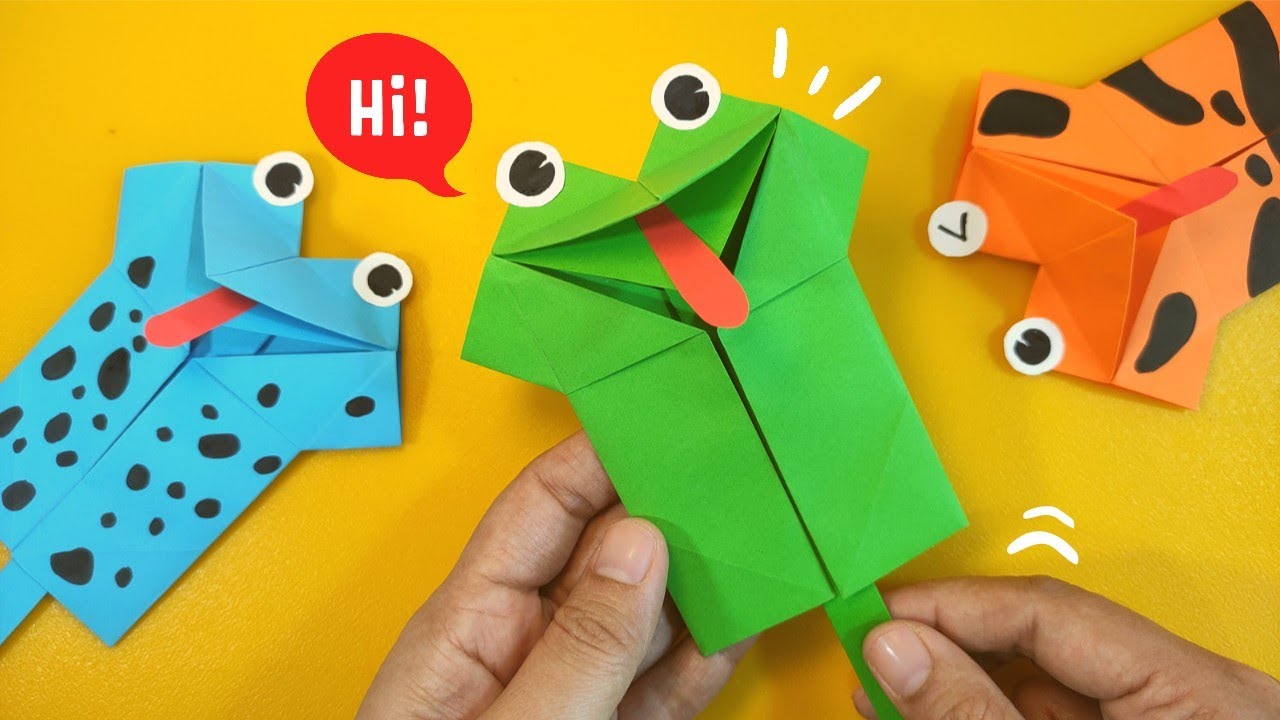 ORIGAMI Katak Mulut Bergerak 🐸
