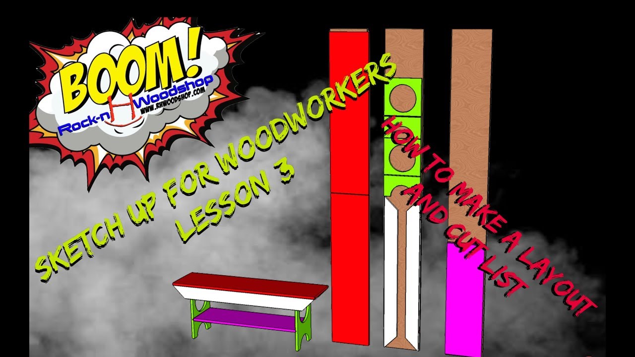 Layout & Cut List - Sketchup for Woodworkers Tutorial 3