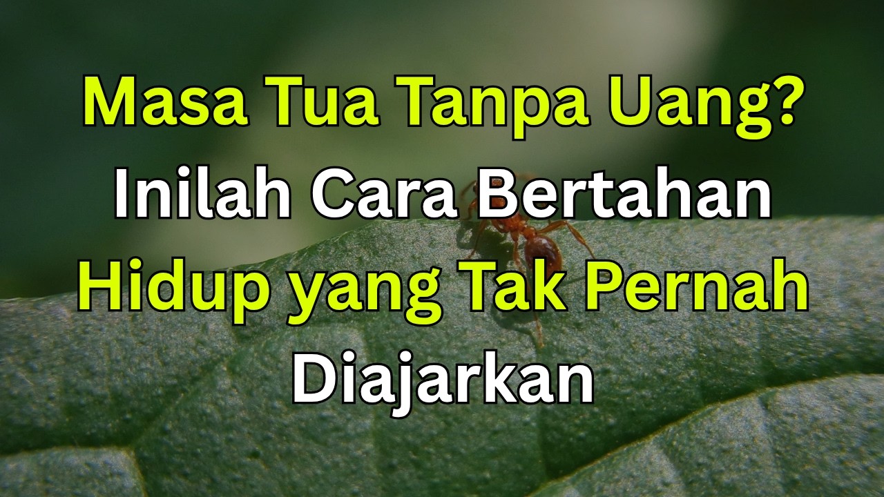 Tak Punya Uang di Usia Tua? Inilah Cara Bertahan Hidup dengan Bermartabat