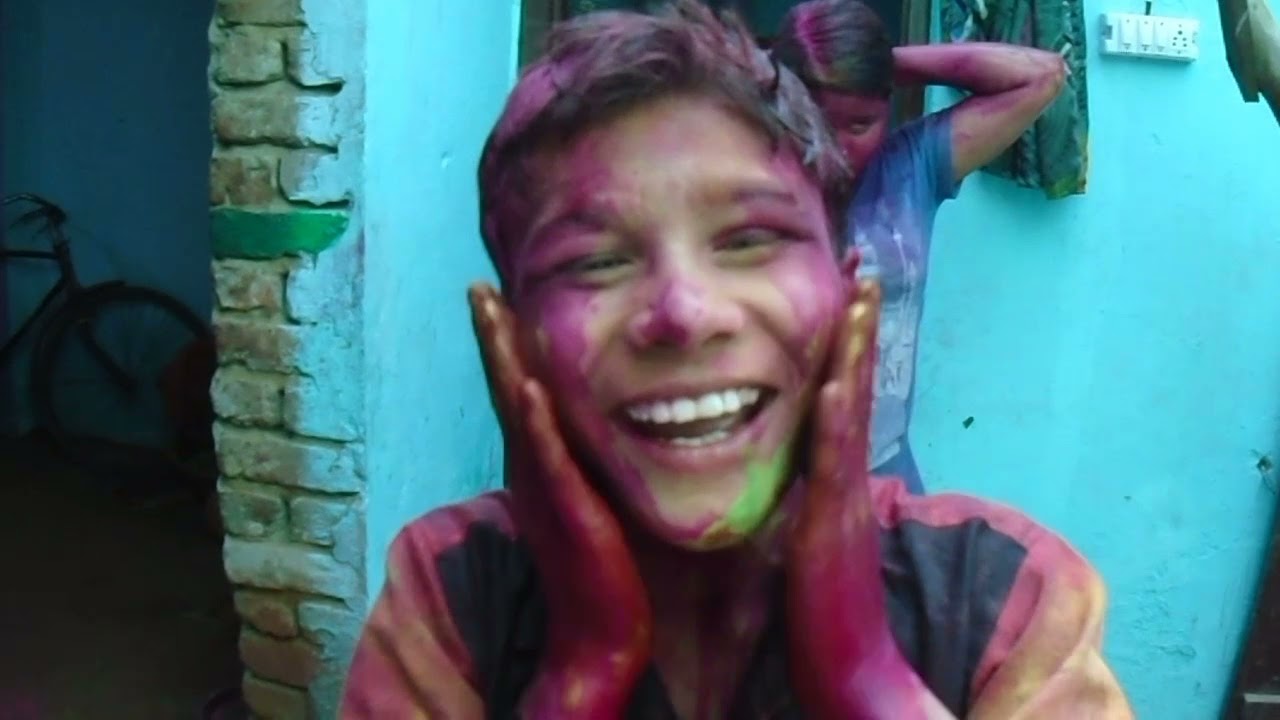 cute little yashshashvi first holi mummy papa ji