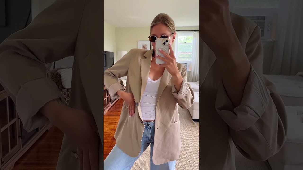 The cutest oversized blazer 🤍 #blazeroutfit #blazerstyle #classystyle #classyoutfit