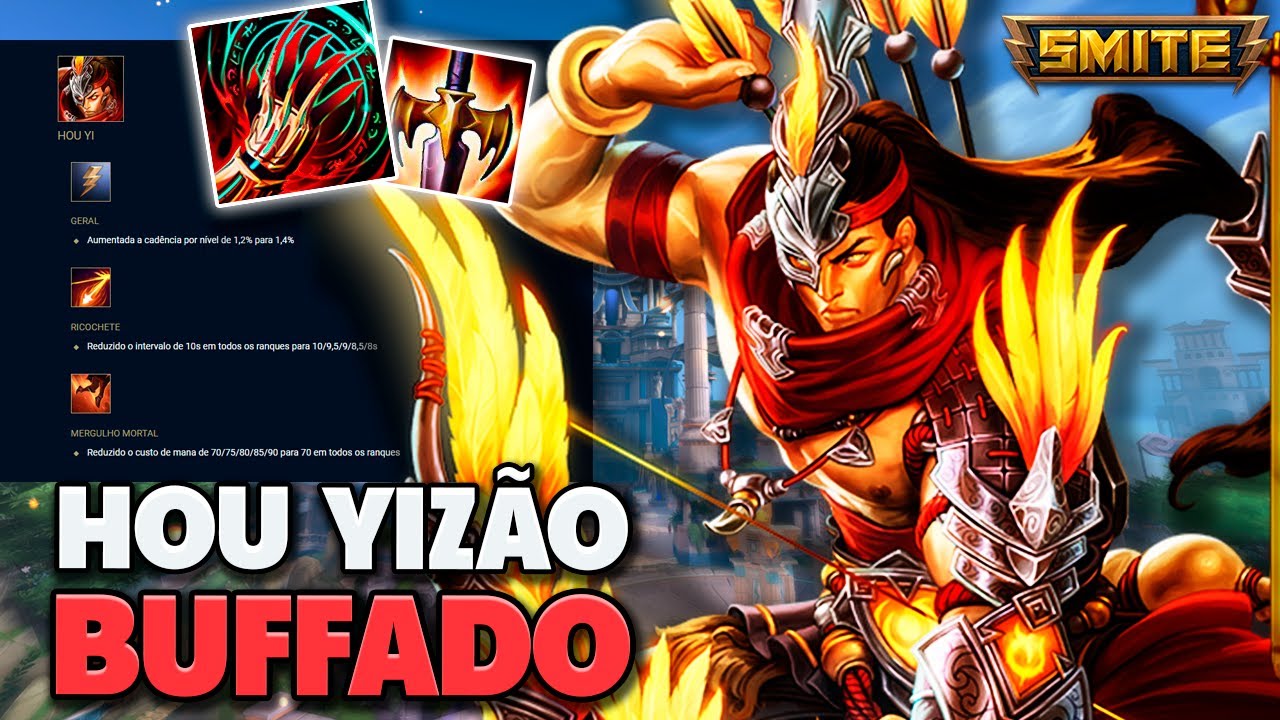 HOU YI ficou maravilhoso com os buffs! HOU YI ADC ▸ SMITE Ranked Conquista