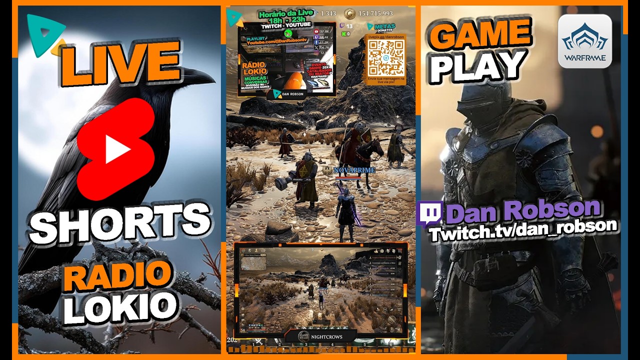 #nightcrows RADIO LOKIO - Jogo Night Crow - Live do Warframe as 18h !!!