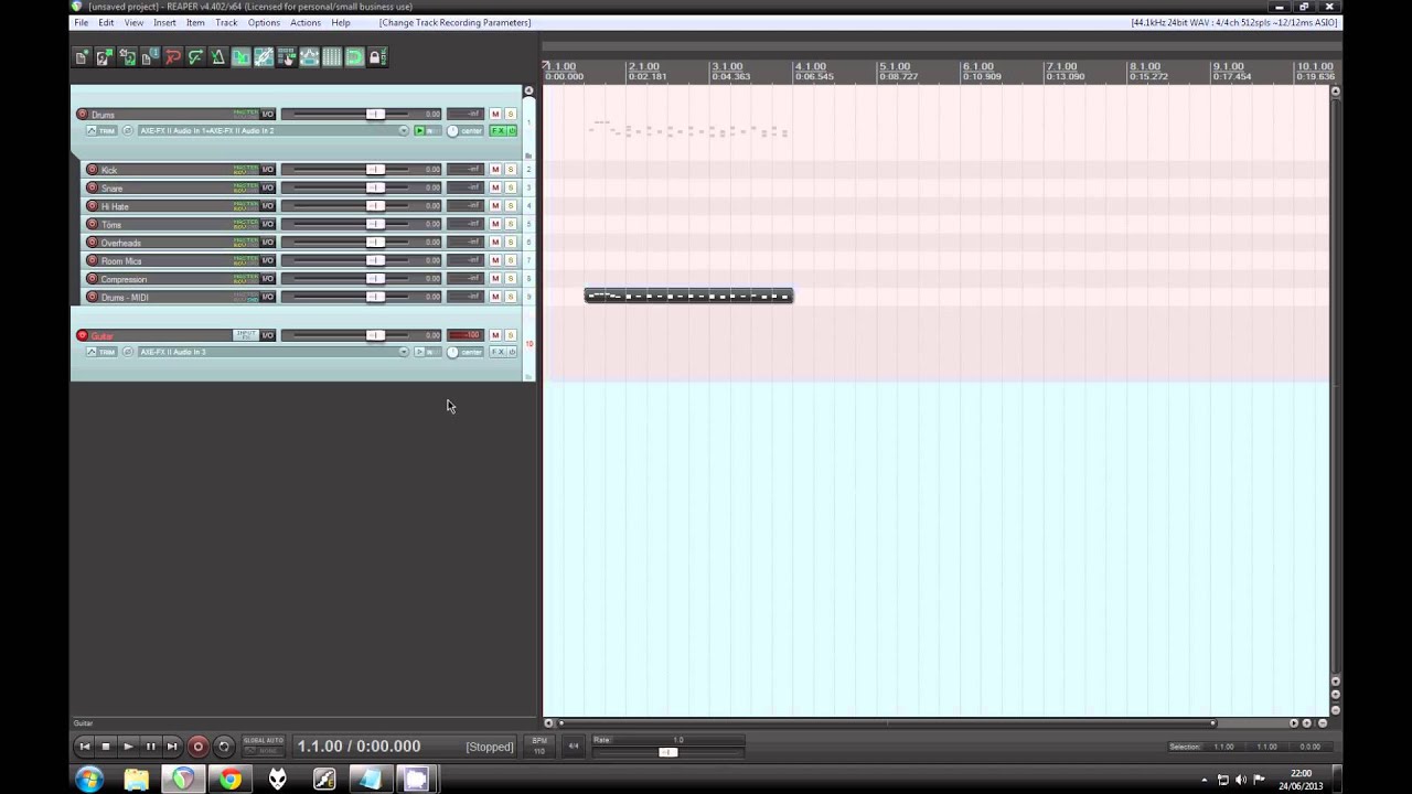 Reamping in the mix with an Axe FX II using Reaper