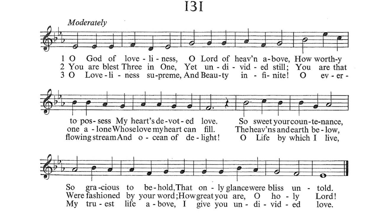 O God of Loveliness (Schonster Herr Jesu) with descant by Norman Coke-Jephcote