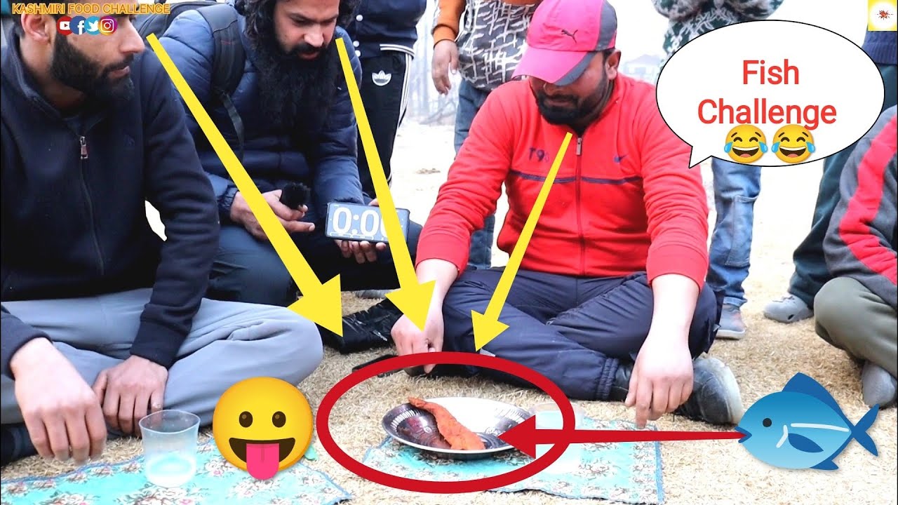 Gadih ( Fish ) Challenge | Funny Food Challenge |Kashmiri food challenge | Prize 500 | Time 25 Sec.