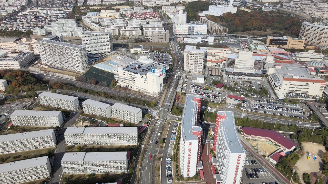 空中散歩59＊兵庫県神戸市須磨区名谷環状線をぐるり一周空撮＊Myodani Loop Line  Suma-ku Kobe Hyogo Japan