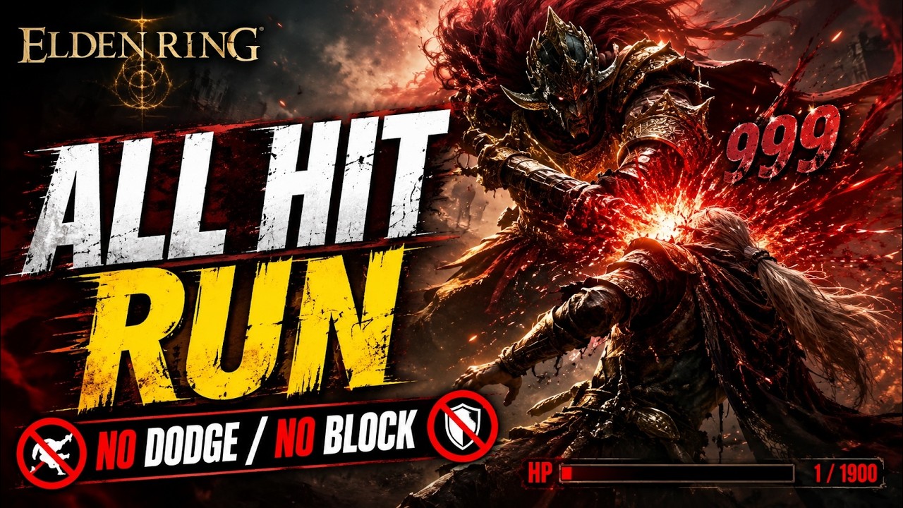 Elden Ring All Hit Run | No Dodge, No Block. 