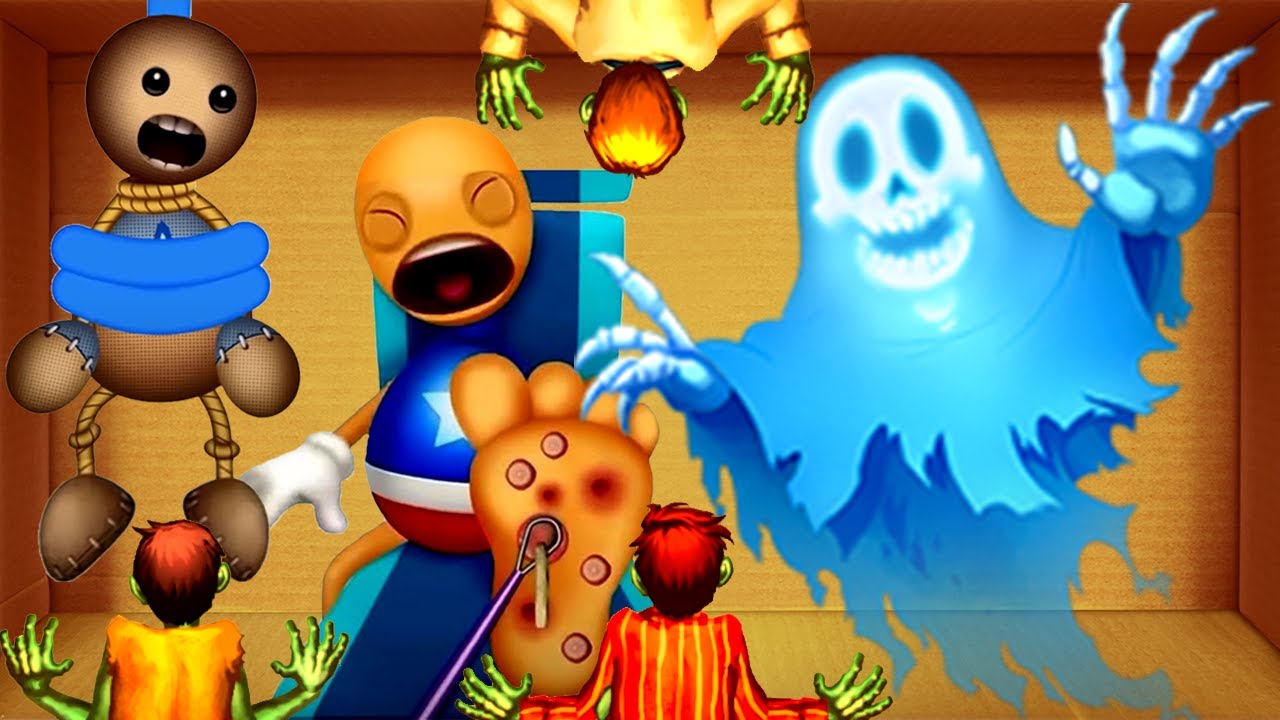 Зомби-призрак и ужасы против 2 Баддименов | Kick the Buddy против Kick the Buddy Forever