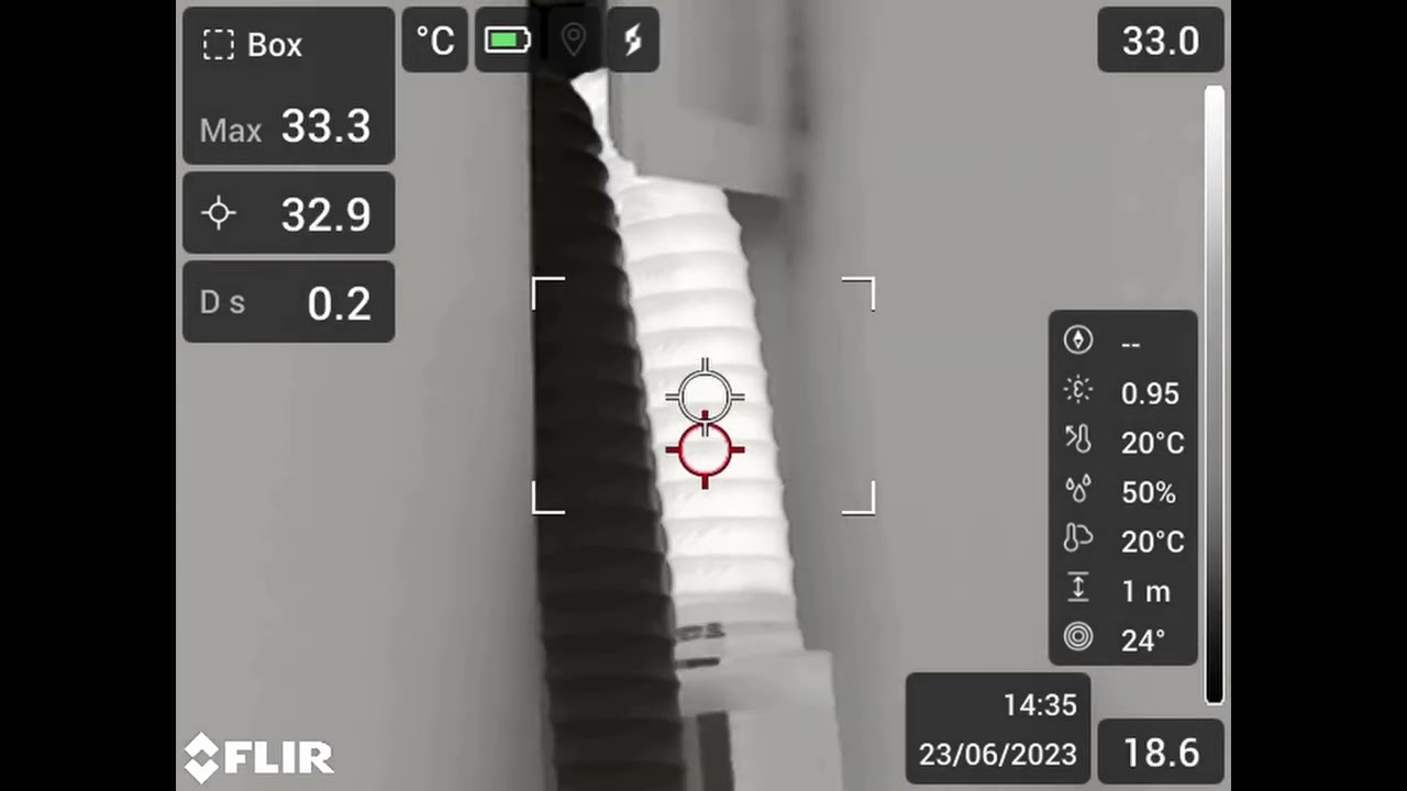 FLIR air conditioner exhaust hose imaging