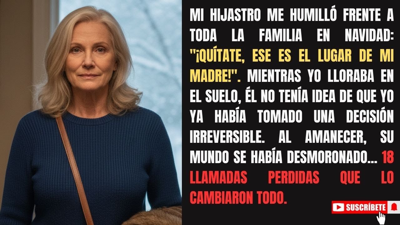 🥀🏠Mi hijastro me echó de la mesa en Navidad frente a todos: El silencio de mi esposo me dolió...