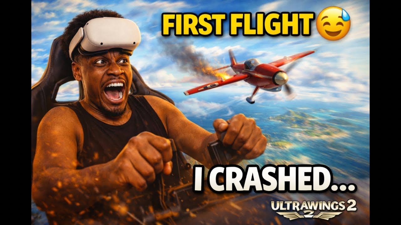 My First Flight in Ultrawings 2… I Crashed 😅✈️ (VR) | Ultra Wings 2