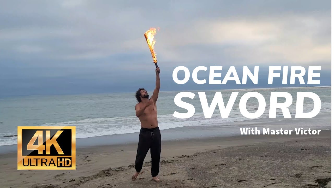 Ocean Fire Sword - Fire Flow in 4K HD