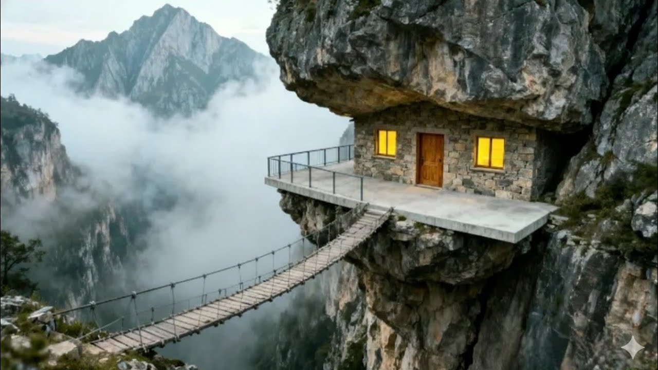 The two men turned a cave into a survival shelter.