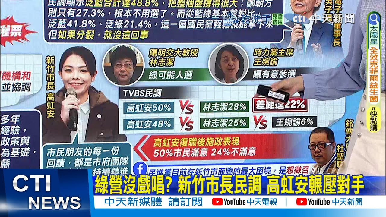 【每日必看】綠營沒戲唱? 新竹市長民調 高虹安輾壓對手｜提名制度保密內容曝光? 黨中央發4聲明澄清  20260207