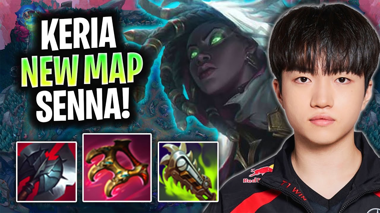 KERIA PLAYS FIRST TIME SENNA! *NEW MAP* | T1 Keria Plays Senna Support vs Karma!  Season 2025