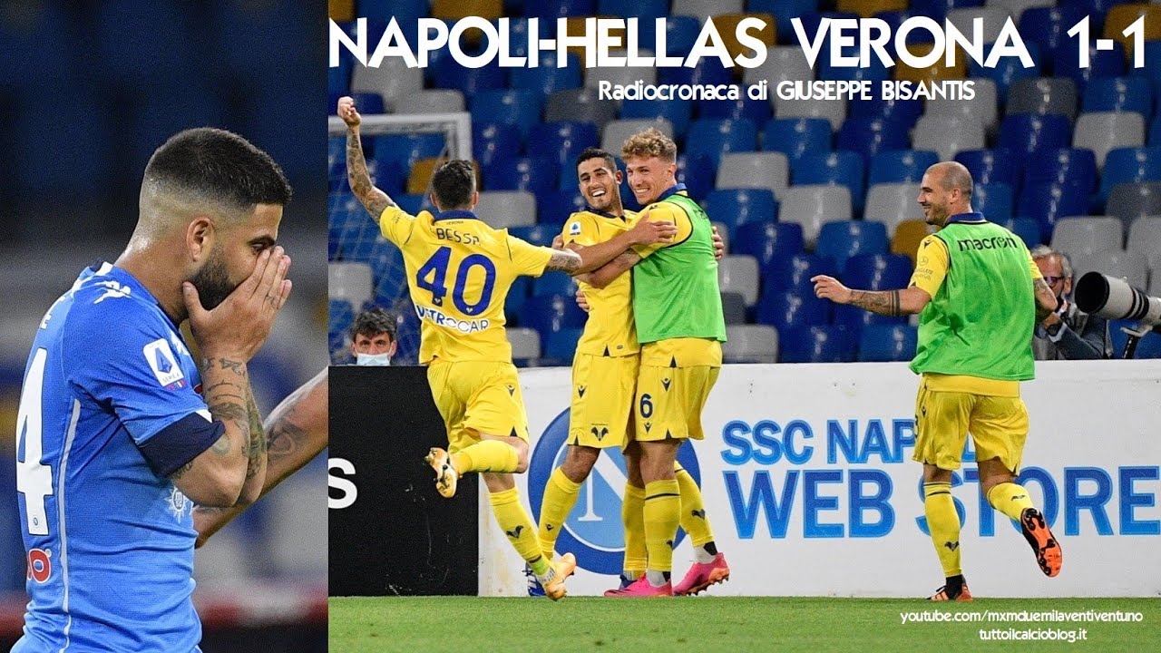 NAPOLI-VERONA 1-1 - Radiocronaca di Giuseppe Bisantis (23/5/2021) da Rai Radio 1