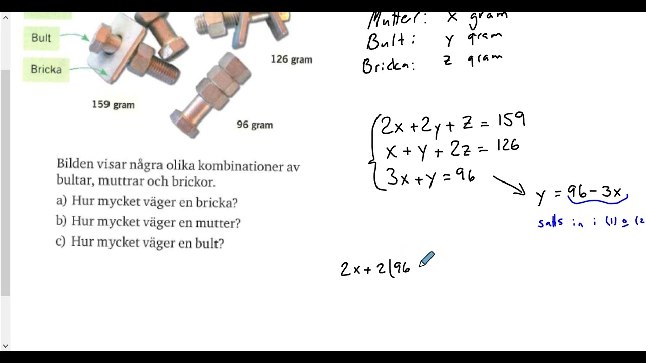 Uppgift 1365 - Matematik 5000+ 2b - Lösningsförslag