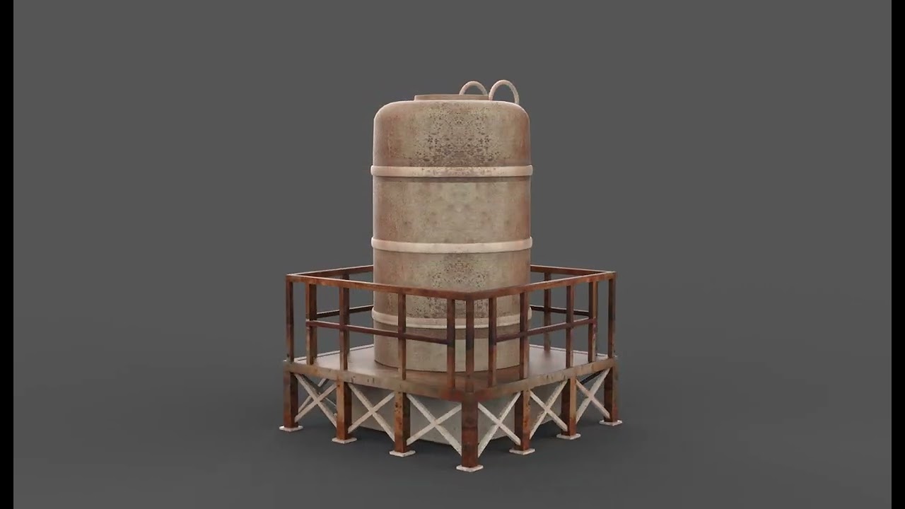 industrial storage tank 360 animation