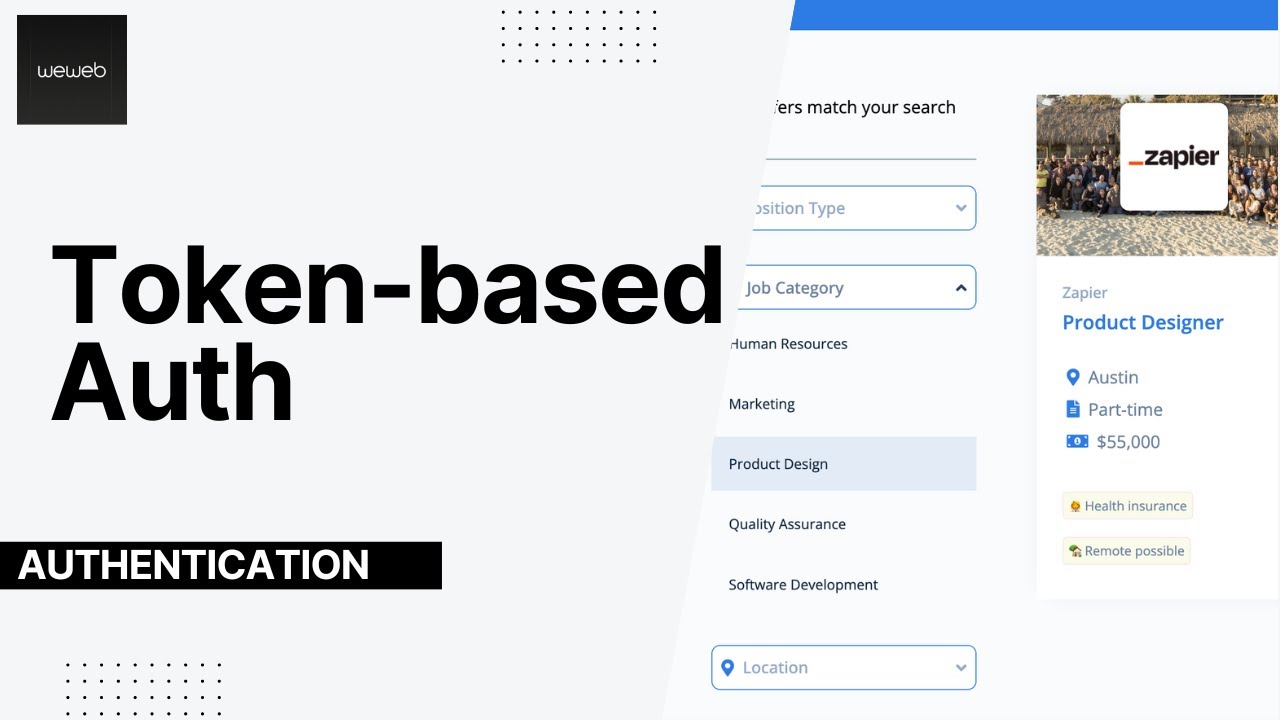 Add token-based authentication to a WeWeb project