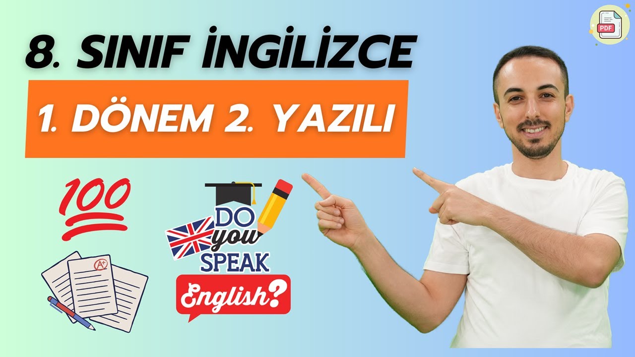 8. Sınıf İngilizce 1. Dönem 2. Yazılı