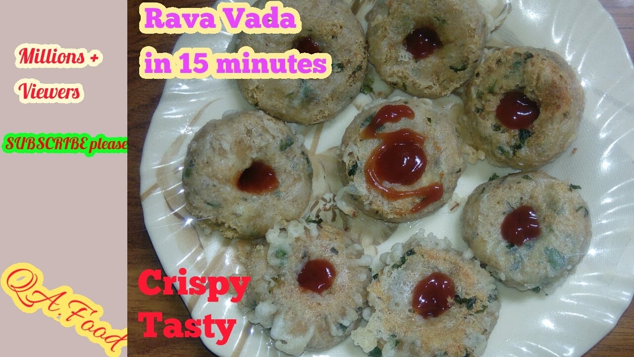 Potato Suji Vada in15 mintues Crispy Breakfast |  Tasty Rava wada | TeaTime Snacks | Hungry recipe