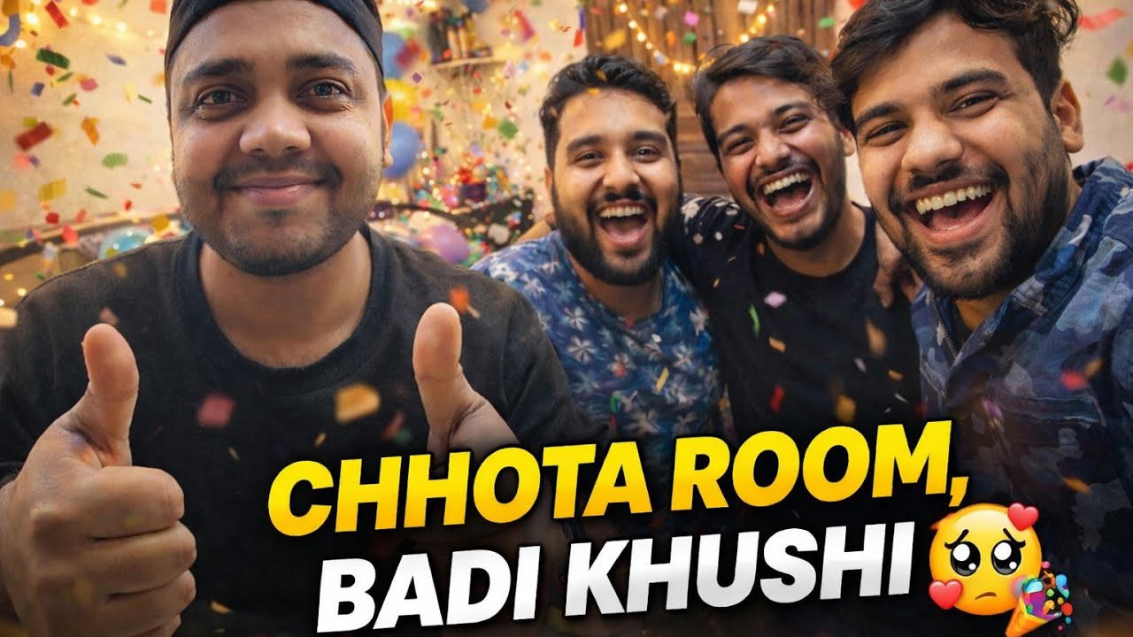 CHHOTA ROOM, BADI KHUSHI 🥹🎉 | New Year Celebration With Friends | Arunex Vlogs