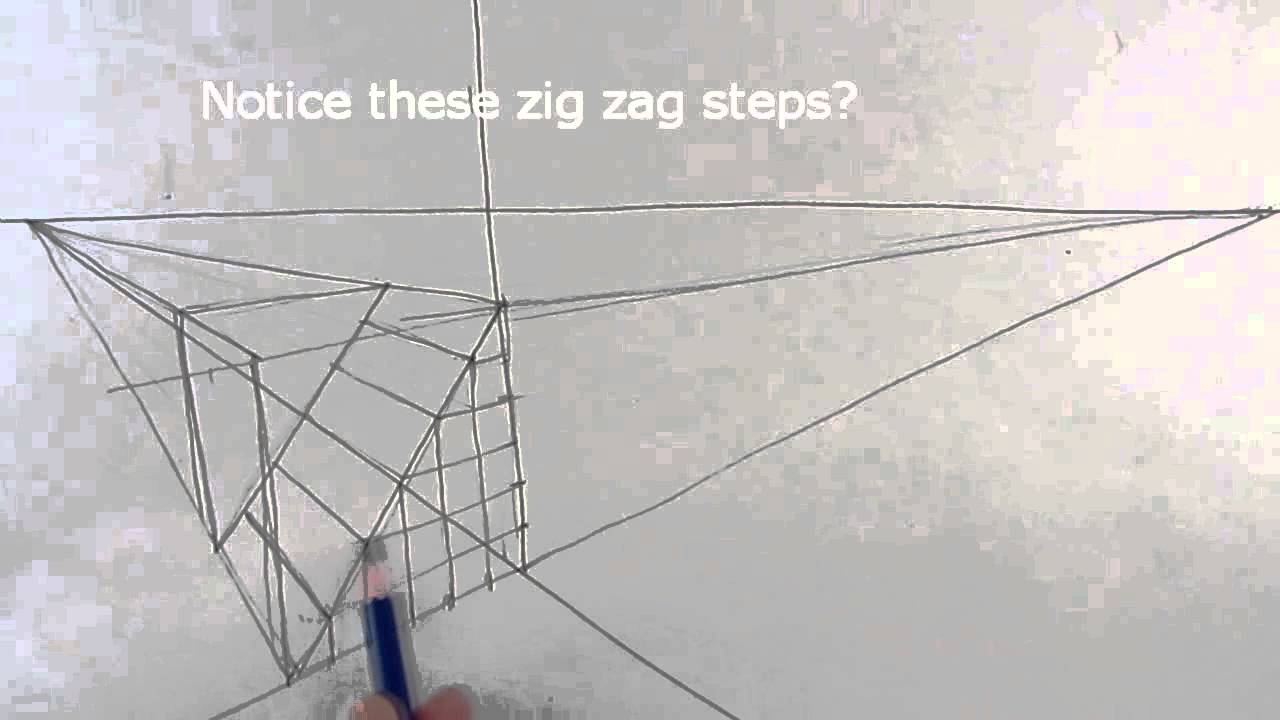 How to Draw Stairs: Step by Step in 2-Point Perspective