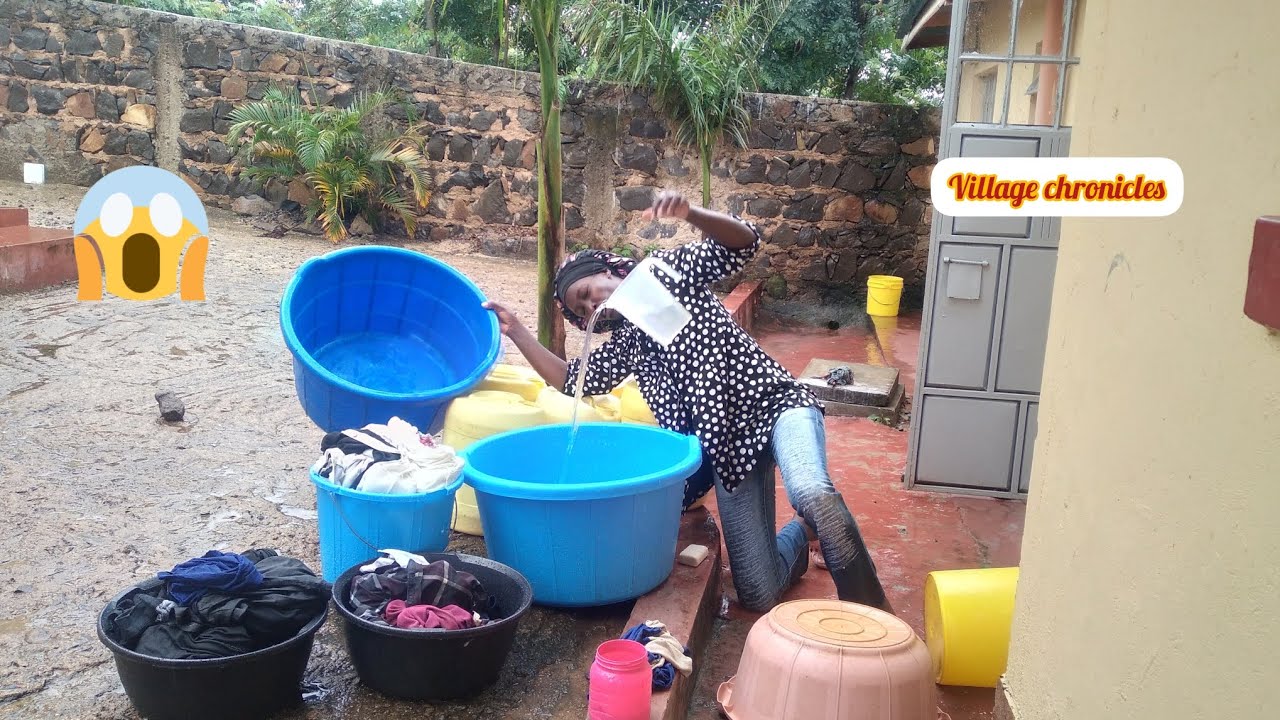 African Village Life//Hardship and Challenges  When Harvesting Rain Water