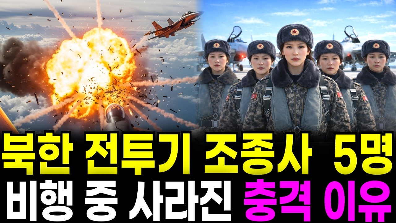 북한 여군 전투기 조종사 편대 5명 탈북 비행 중 사라진 충격적인 이유