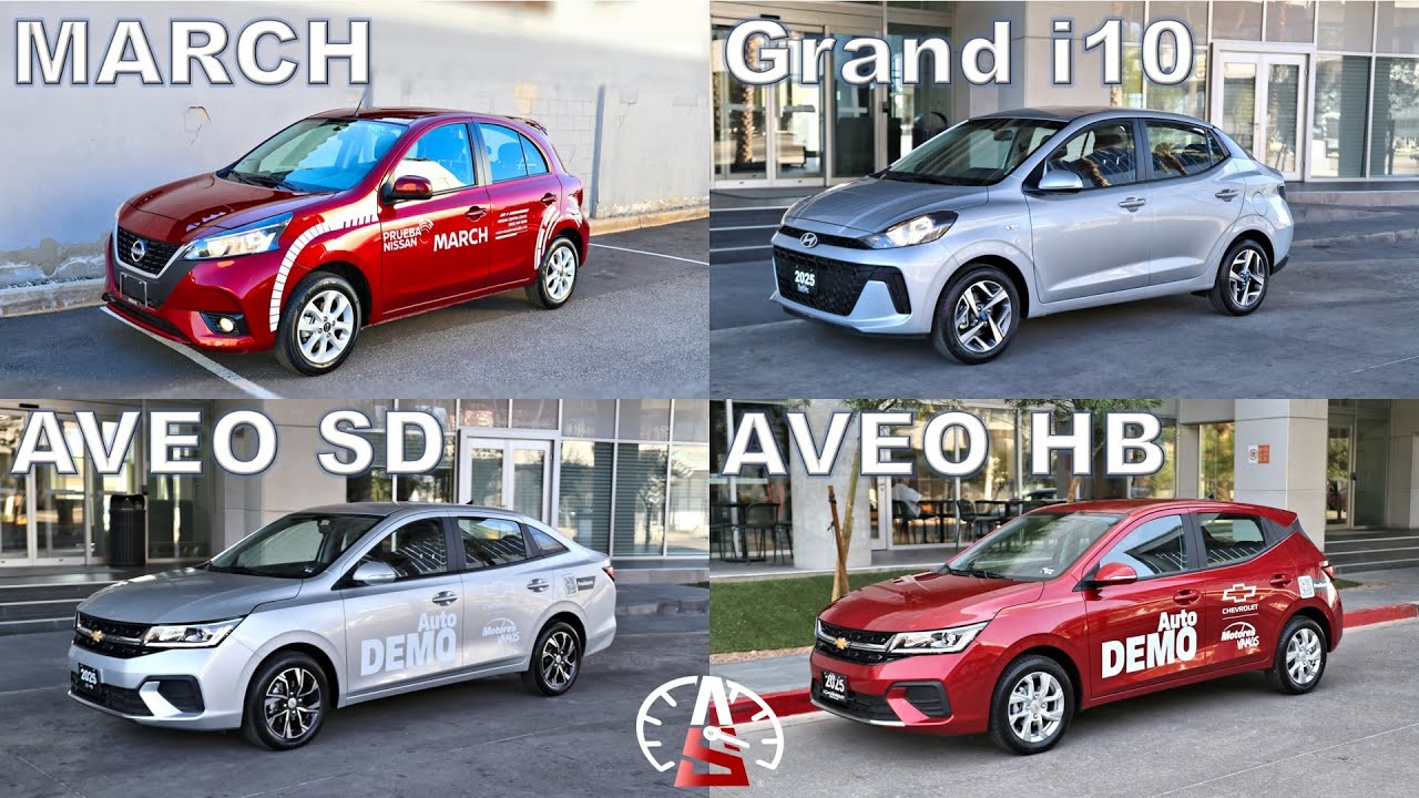 Comparativo Urbanos: Nissan March против Hyundai Grand i10 против Chevrolet Aveo 0 и 100 км/ч 