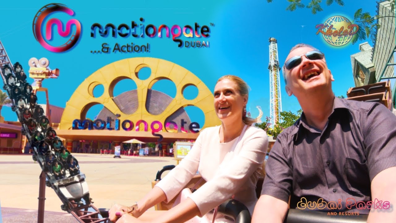 Dubai Parks & Resorts/MOTIONGATE Dubai/все горки парка(4K)