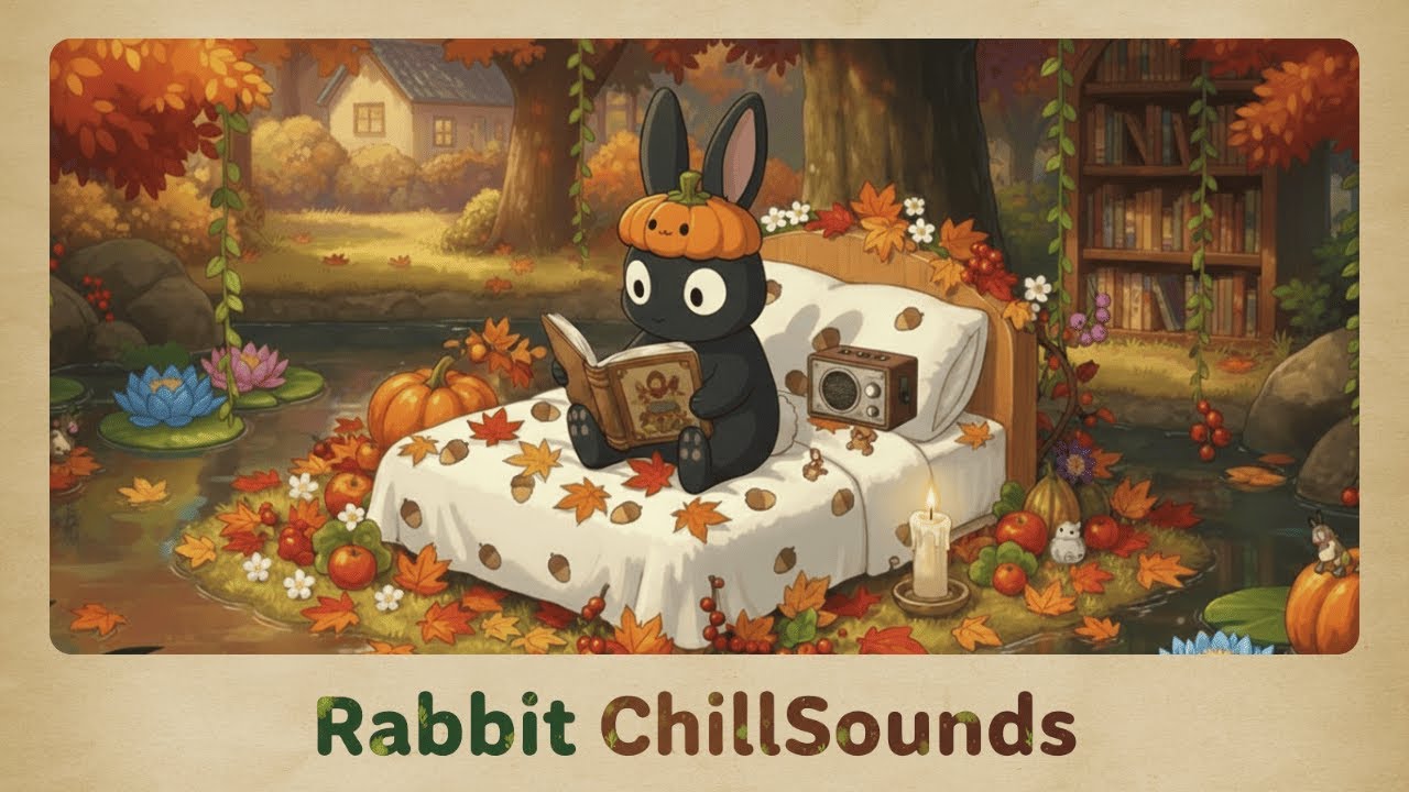 Relaxing on a bed in autumn nature. | music for reading, sleeping & stress relief
