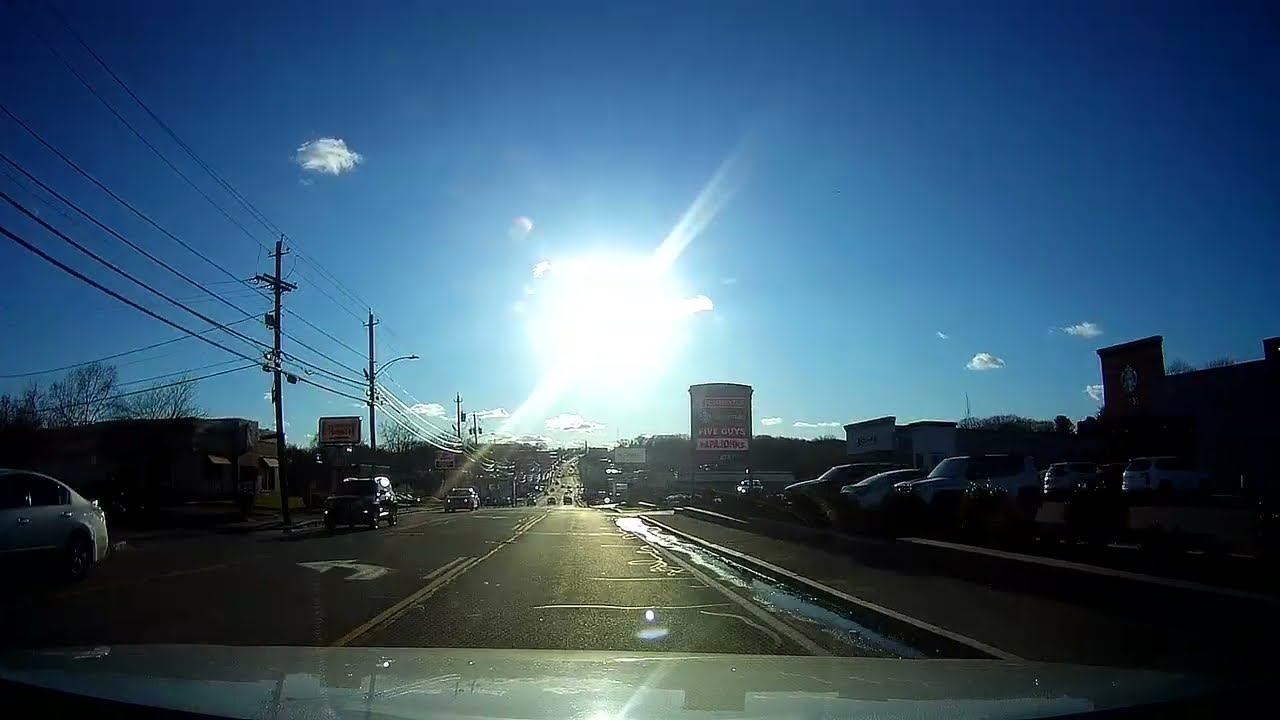Evening drive in North Providence, Rhode Island