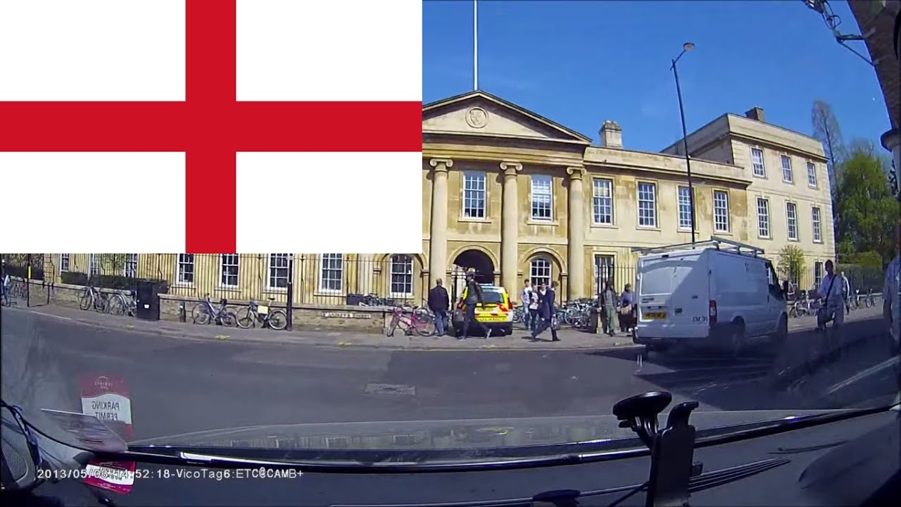 Driving in England -- Cambridge city and outskirts 1.5 hours