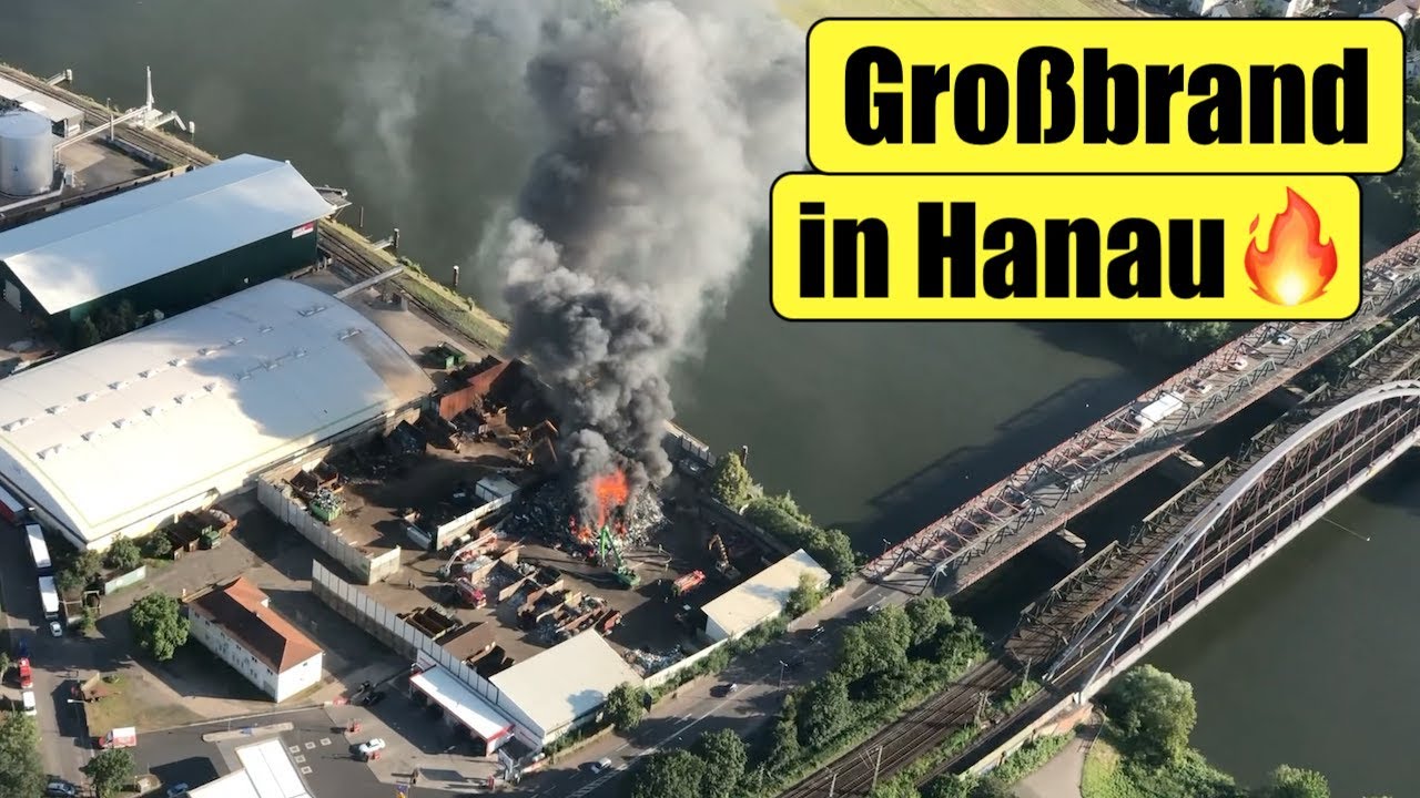 Großbrand in Hanau bei Frankfurt