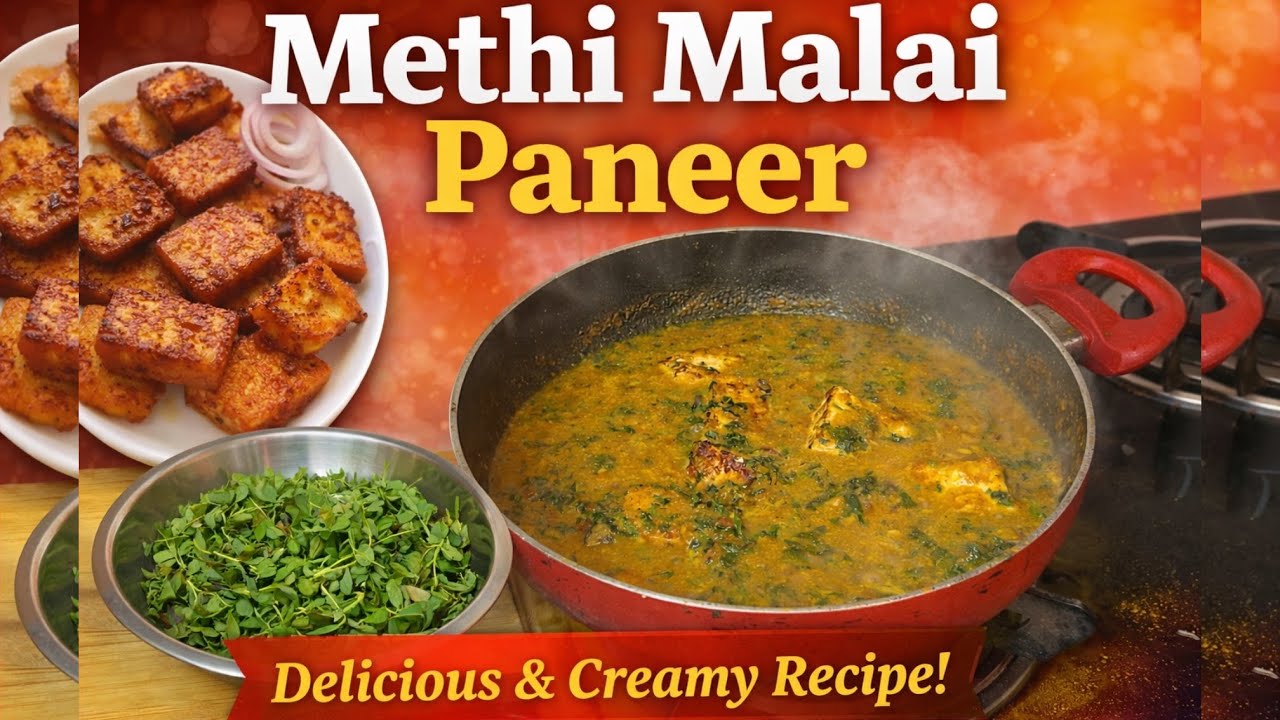 Methi Malai Paneer Recipe | Dhaba Style Creamy Methi Paneer at Home | Easy Paneer Sabzi