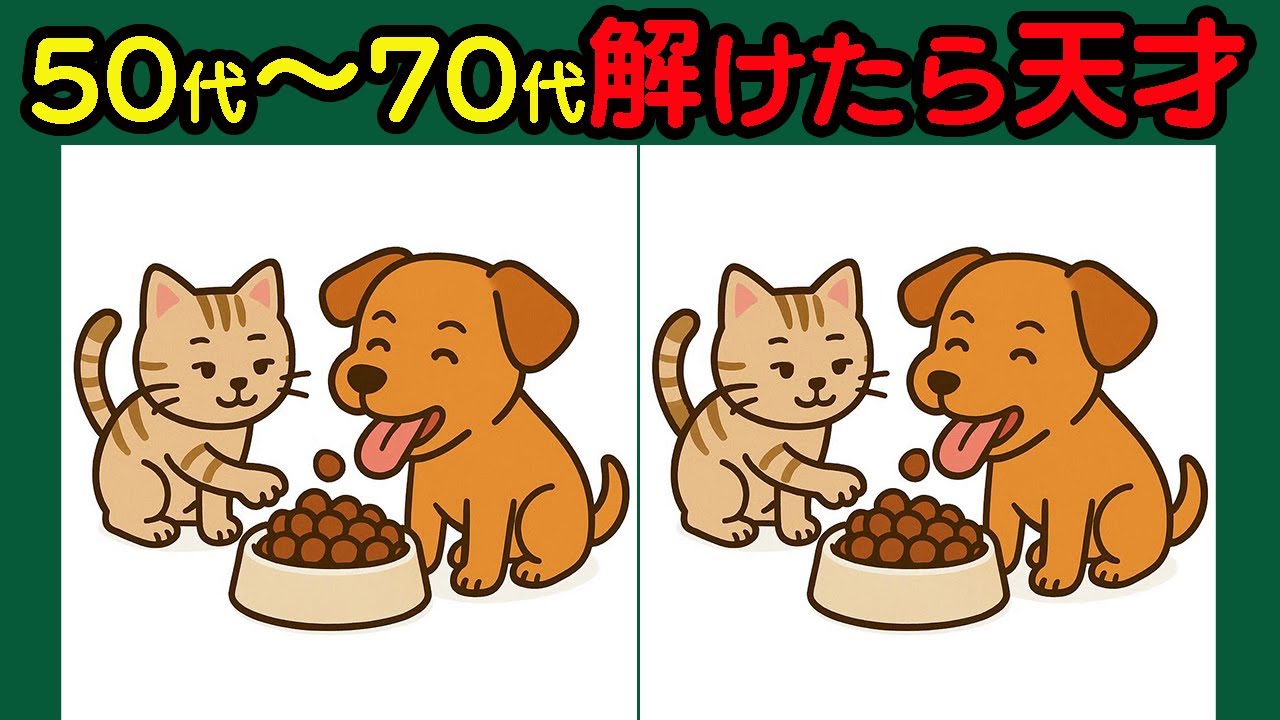 【間違い探し】あなたはクリアできる？集中力を鍛える時間！#48