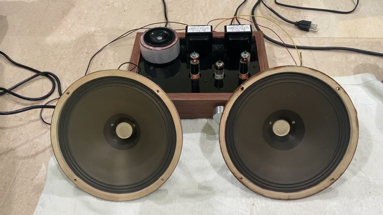 Testing Pair of Vintage Saba full range speaker