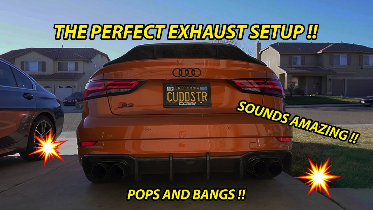 THE PERFECT EXHAUST SETUP FOR AUDI S3/A3 GTI/GOLF R !! SOUNDS INSANE!!