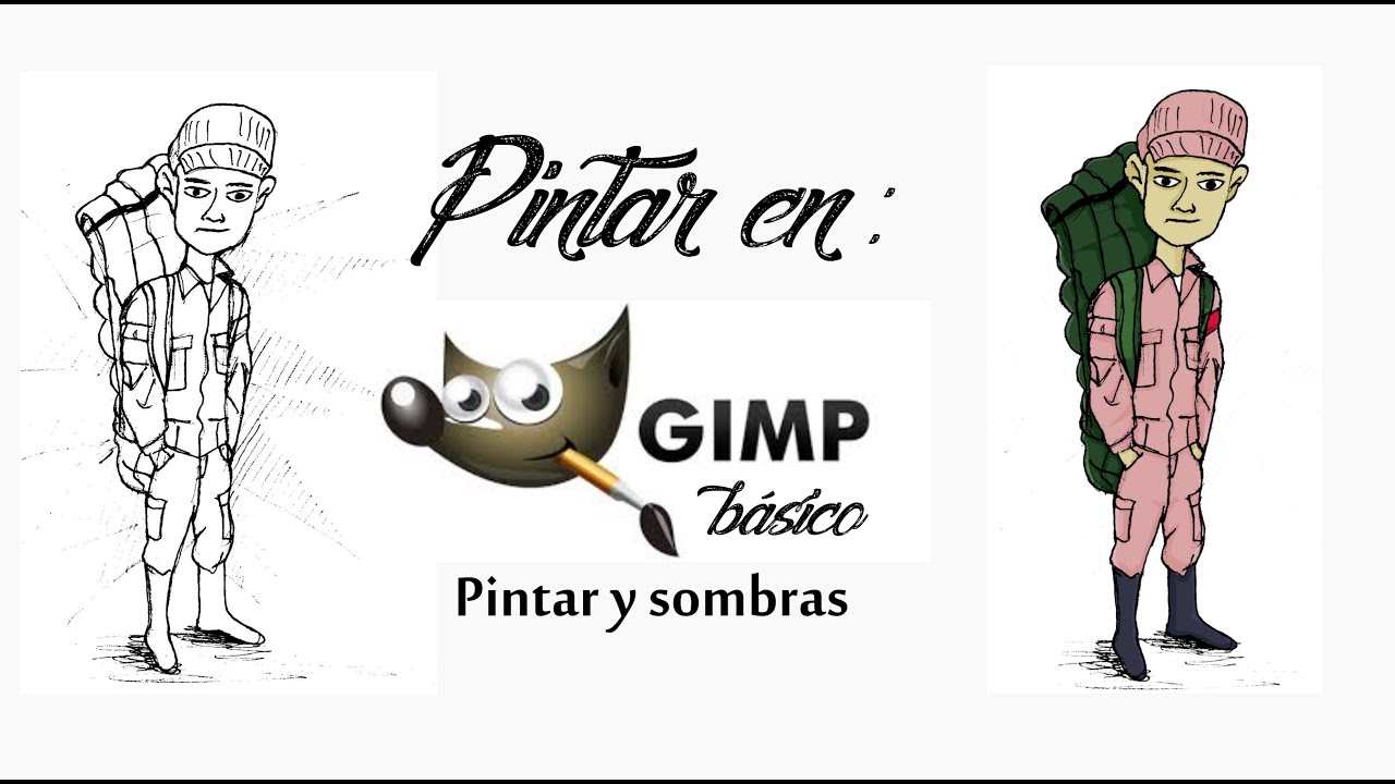 Pintar dibujos en Gimp y poner sombras