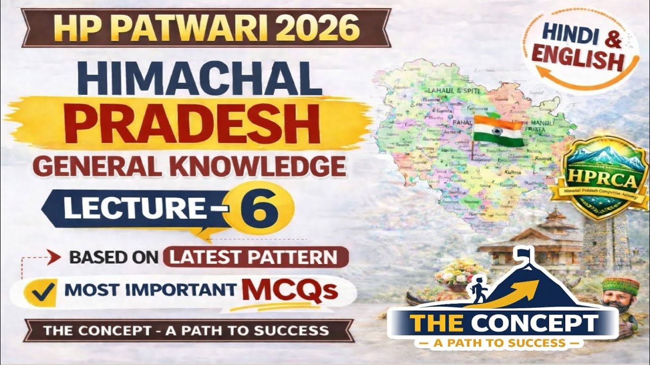 Most Important MCQs of HP GK : Class-6 for HP High Court/Patwari/Panchayat Secretary of HPRCA Exams