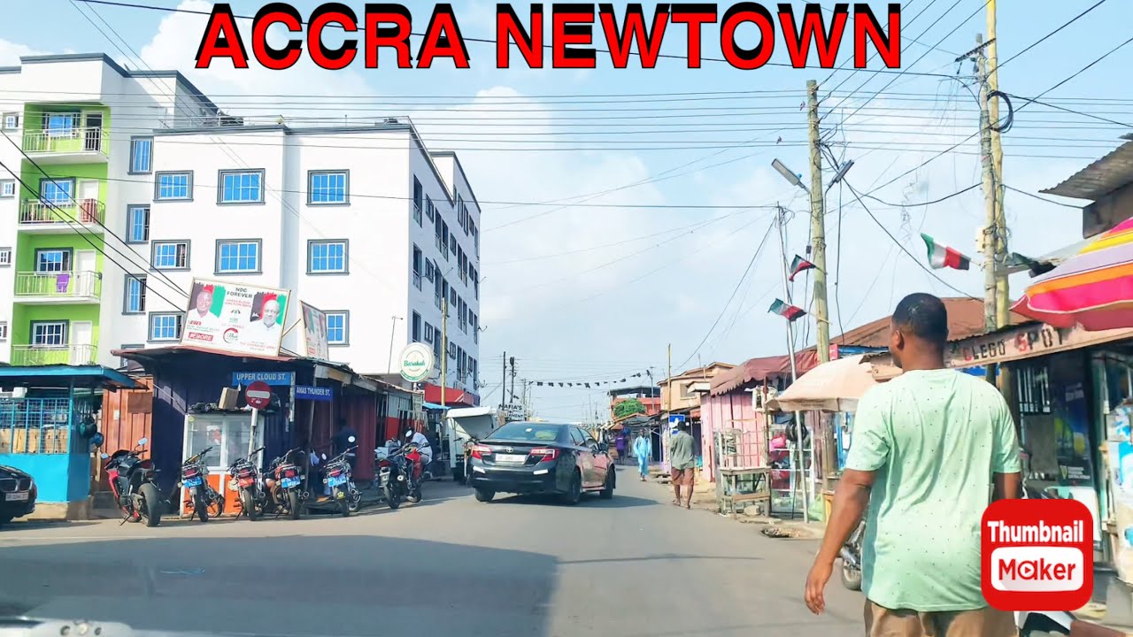 A trip From Accra Newtown through  Nkansah Gyan to Alajo Market Ghana 🇬🇭 #accra #ghana #citytour