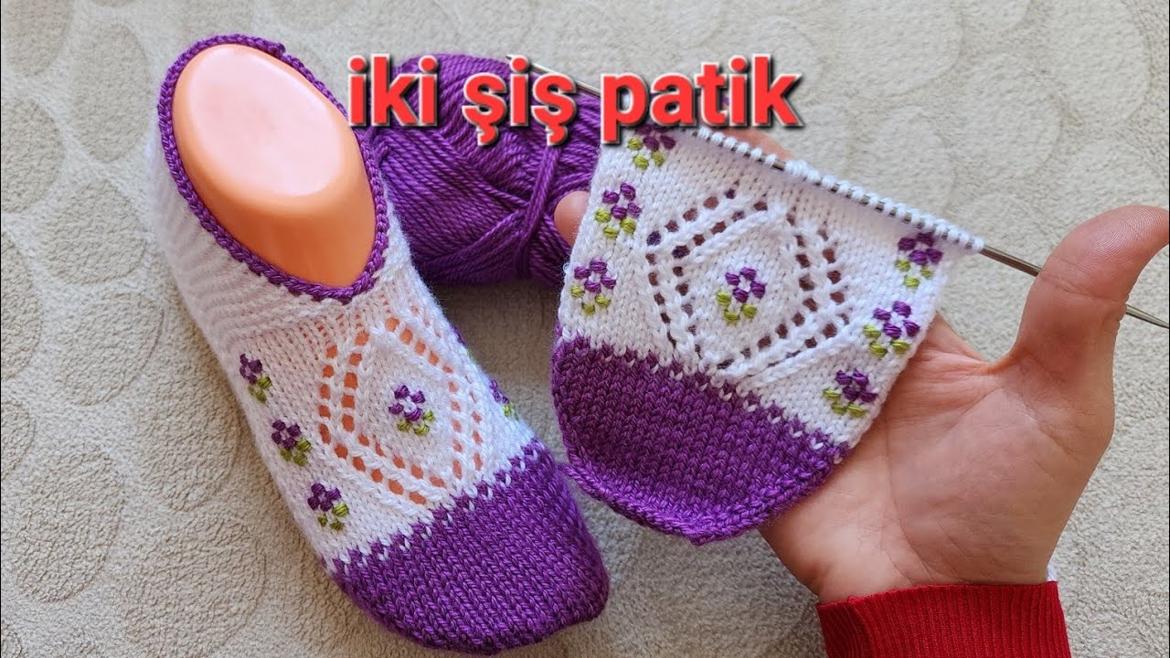 İki şiş dikişsiz patik ✅️ Beşşiş görünümlü dikişsiz iki şiş patik ✅️ #ikişişpatik ✅️ @divapatik