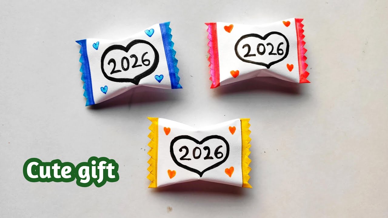 Tolle Bastelidee zum neuen Jahr | Einfaches Schokoladengeschenk zum neuen Jahr | Neujahrsgeschenk...